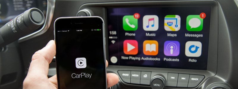 apple carplay radio with backup camera