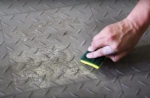 How to clean a tile garage floor