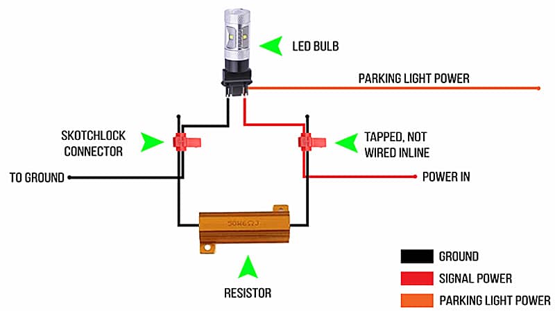 Details about  / Wire LED Resistor Canceler Error Decoder C H8 Flickering Fix DRL Cornering Bulb