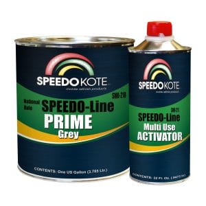 Speedokote SMR-210/211 - Automotive High Build 2K Urethane Primer Gray Gallon Kit, Fast Dry, Easy Sanding, Activator is included