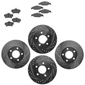 Nakamoto Rotor & Brake Pad Kit Ceramic Performance Drilled Slotted Front Rear review