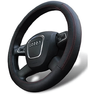 D8 Universal Fit Leather Steering Wheel Cover